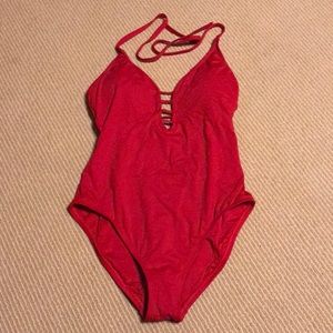 Red La Blanca One Piece Swimsuit